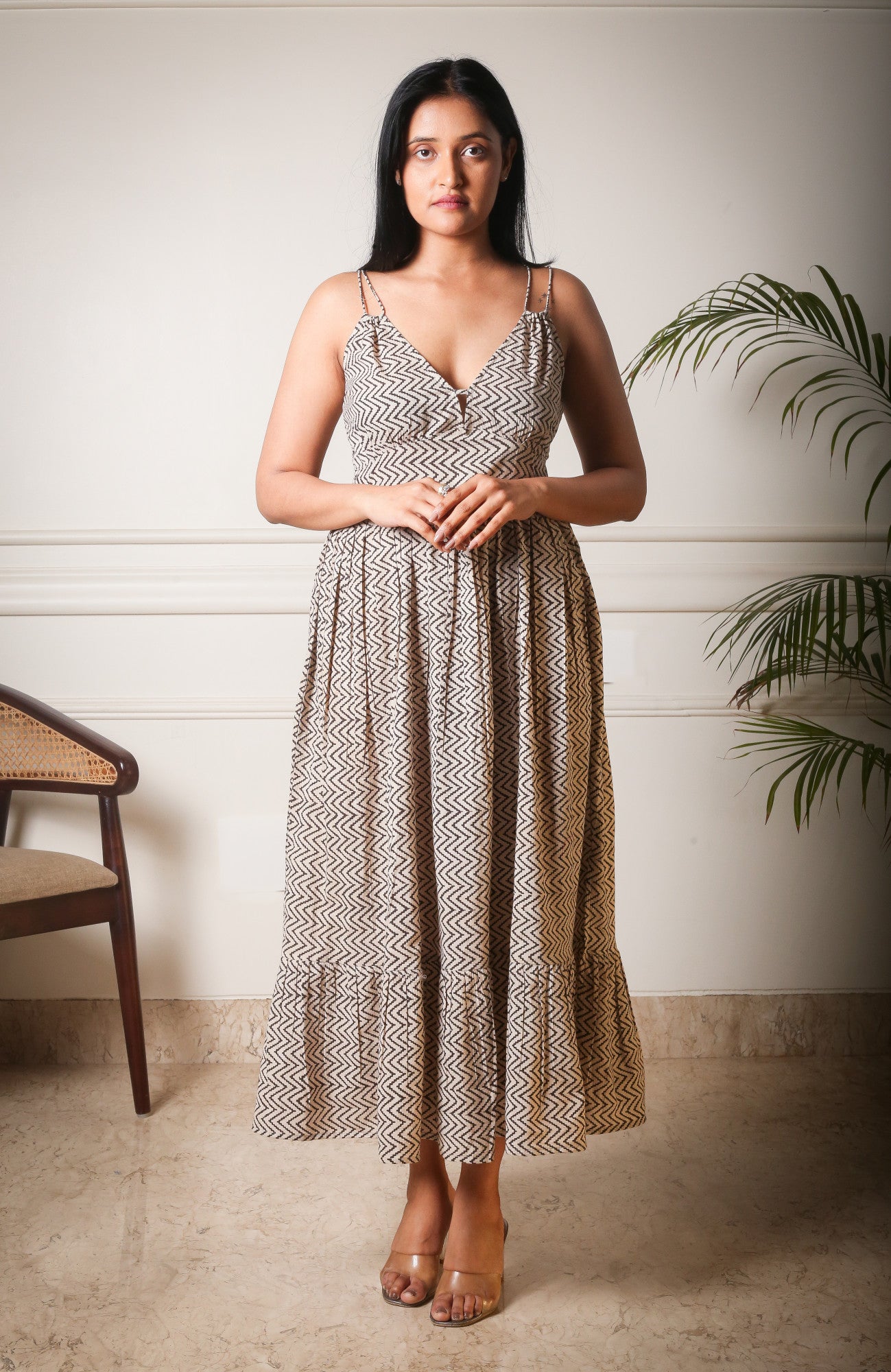 Sands of Serenity Handblock Printed Maxi Dress