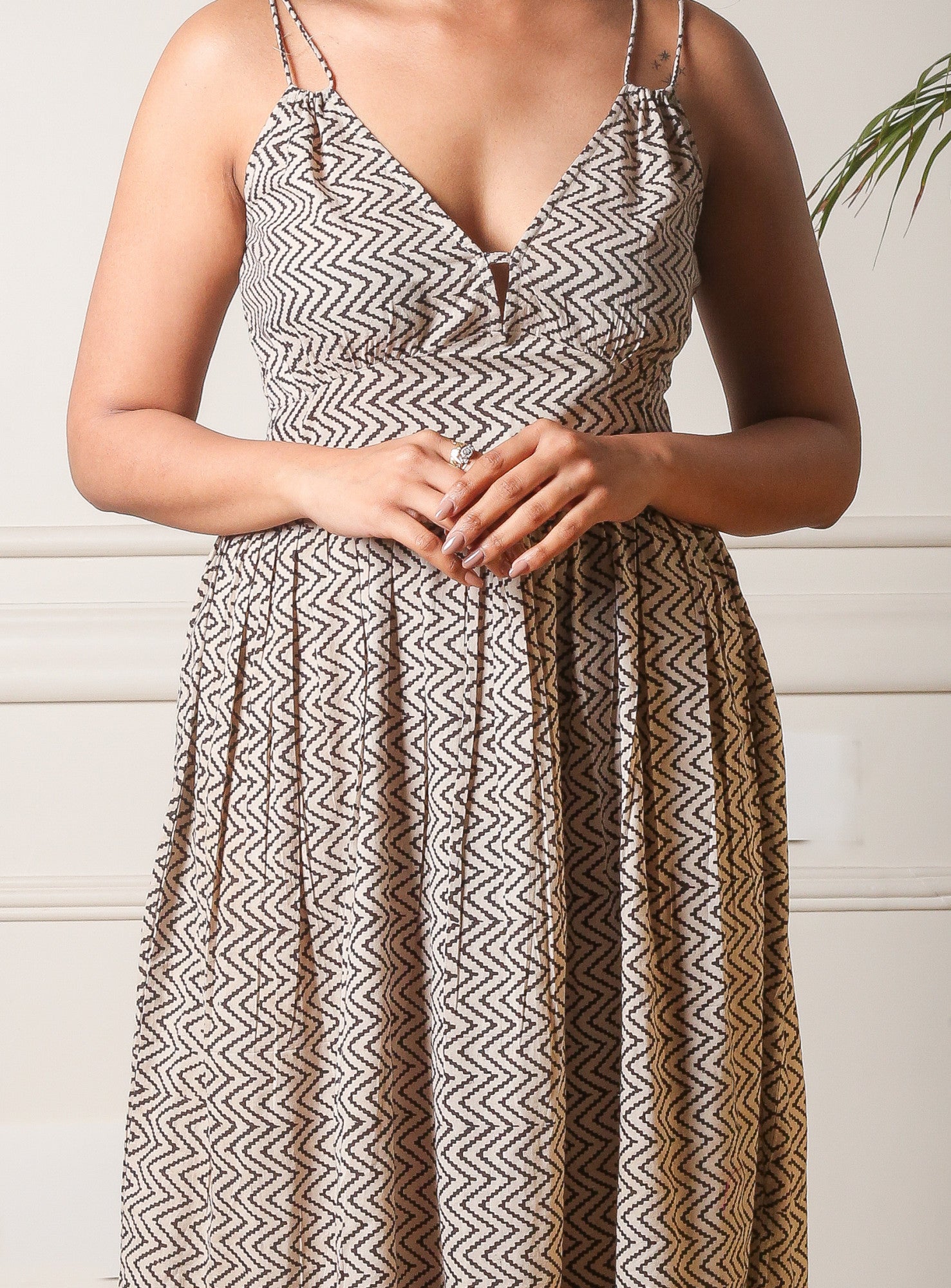 Sands of Serenity Handblock Printed Maxi Dress