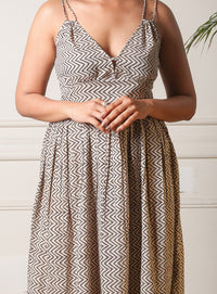 Sands of Serenity Handblock Printed Maxi Dress