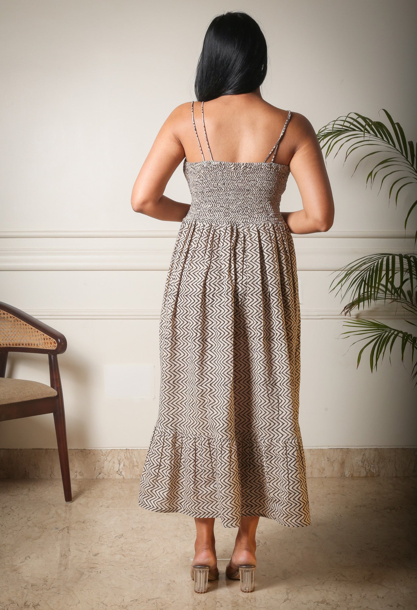 Sands of Serenity Handblock Printed Maxi Dress