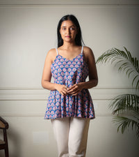 Bloom Breeze Handblock Printed Cotton Top