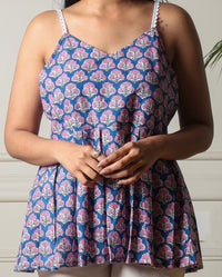 Bloom Breeze Handblock Printed Cotton Top