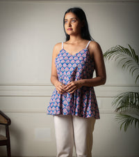 Bloom Breeze Handblock Printed Cotton Top