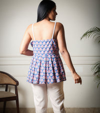 Bloom Breeze Handblock Printed Cotton Top