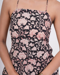 Midnight Bloom Pure Cotton Slip Dress
