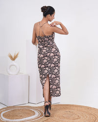 Midnight Bloom Pure Cotton Slip Dress