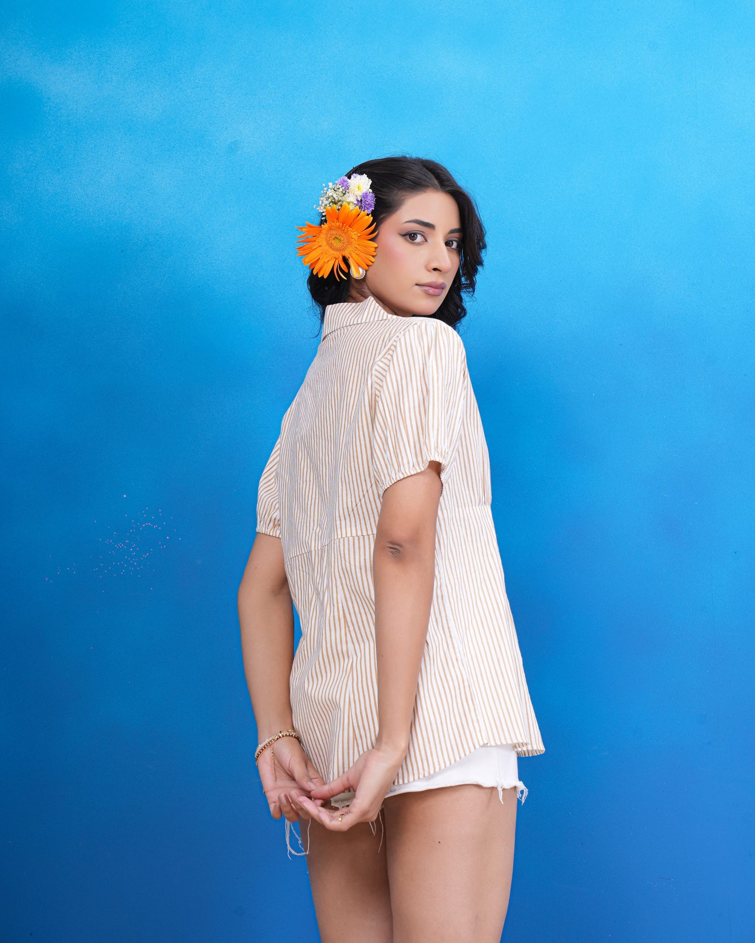 Sand Dune Stripe Pure Cotton Shirt