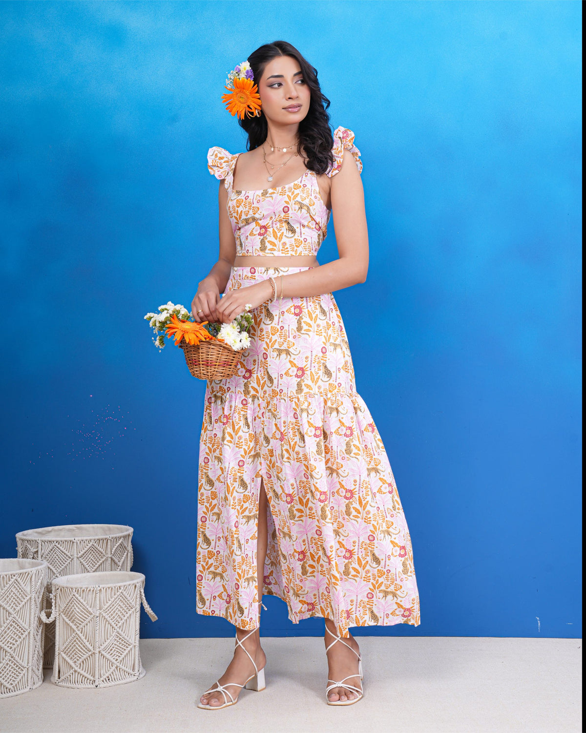 Blush Meadow Ruffle Co-ord Set
