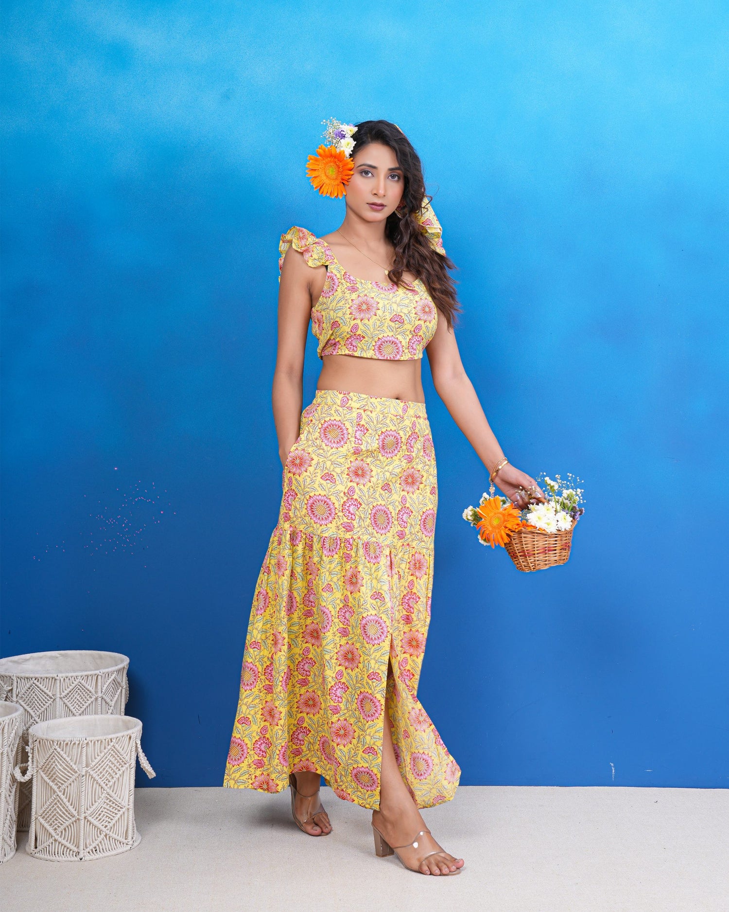 Sunlit Bloom Cotton Co-ord Set