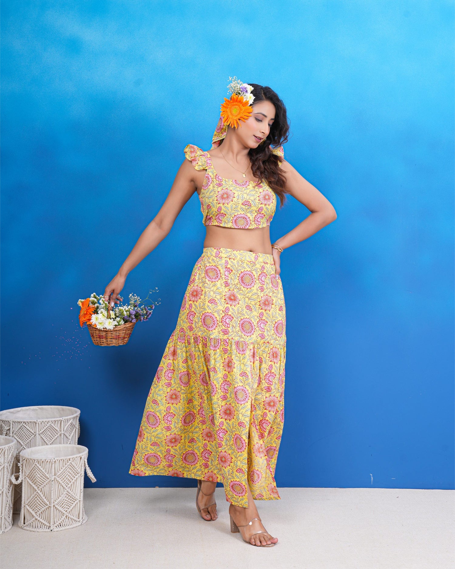 Sunlit Bloom Cotton Co-ord Set