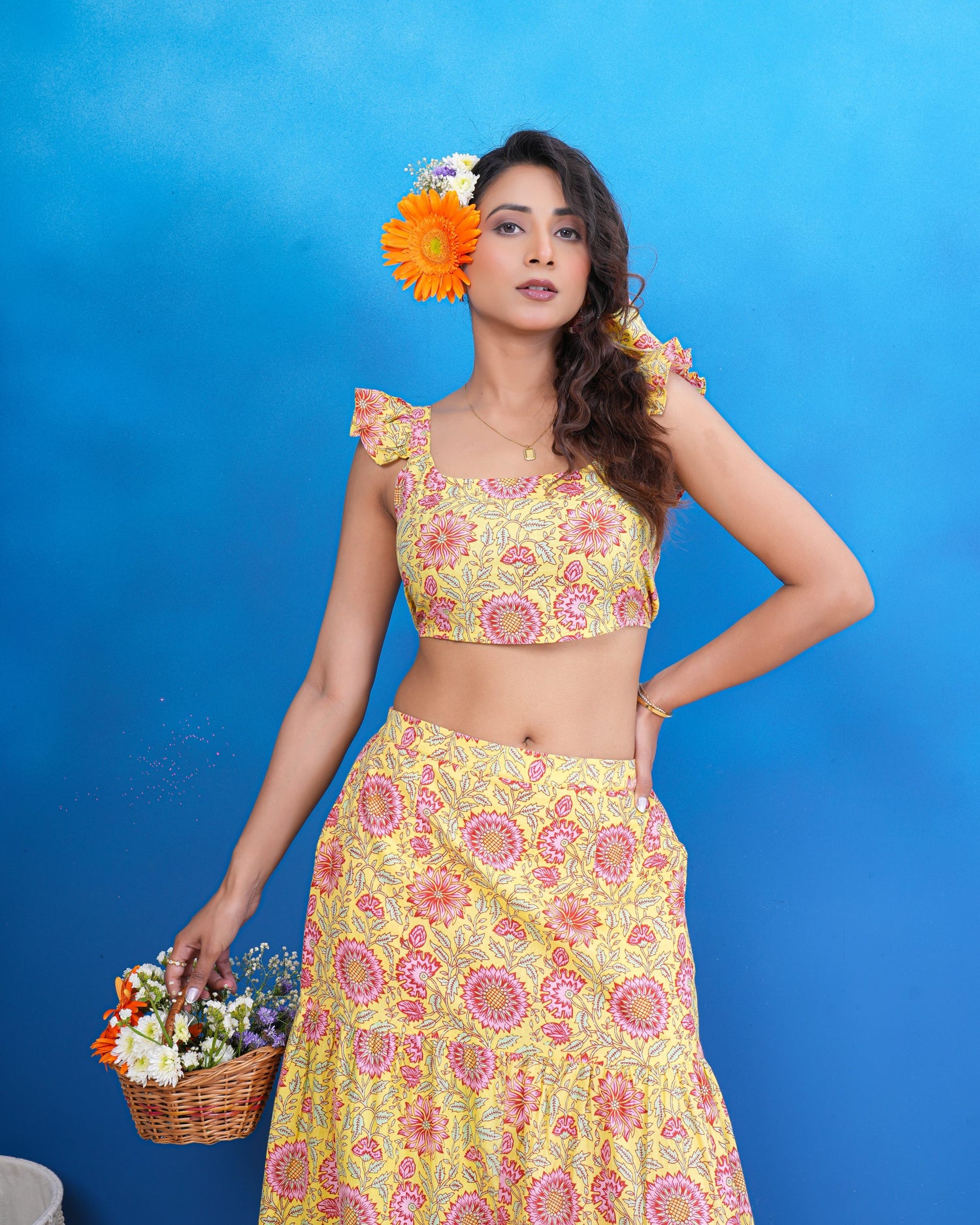 Sunlit Bloom Cotton Co-ord Set
