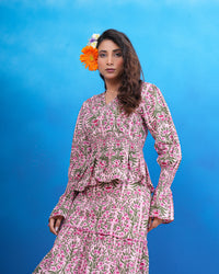 Rose Meadow Hand Block Inspired Co-Ord Set