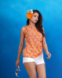 Sunfire Paisley One Shoulder Top
