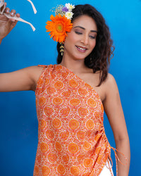 Sunfire Paisley One Shoulder Top