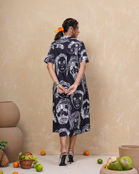 Midnight Muse Art Cotton Dress