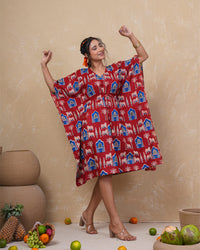 Royal Caravan Printed Cotton Kaftan Dress