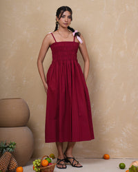 Mulberry Muse Smocked Cotton Dress