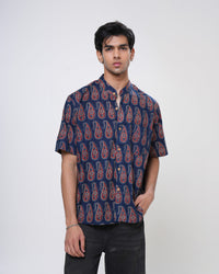 Indigo Paisley Printed Men’s Shirt