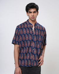 Indigo Paisley Printed Men’s Shirt