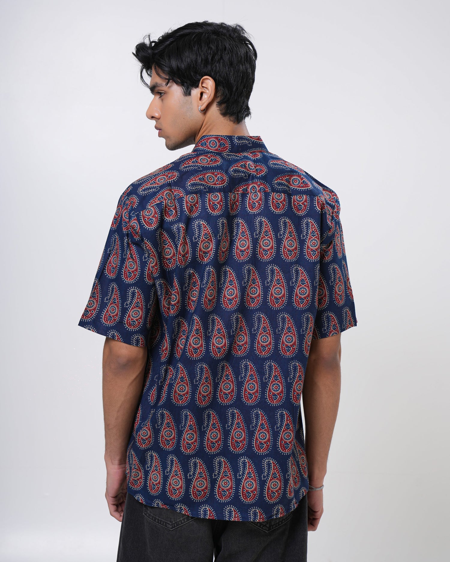 Indigo Paisley Printed Men’s Shirt