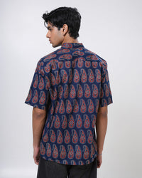 Indigo Paisley Printed Men’s Shirt