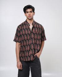Noir Paisley Printed Men’s Shirt