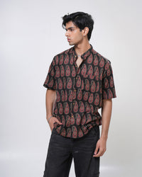 Noir Paisley Printed Men’s Shirt