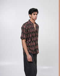 Noir Paisley Printed Men’s Shirt