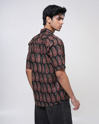 Noir Paisley Printed Men’s Shirt