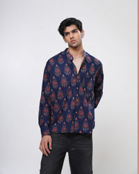 Royal Indigo Printed Men’s Shirt