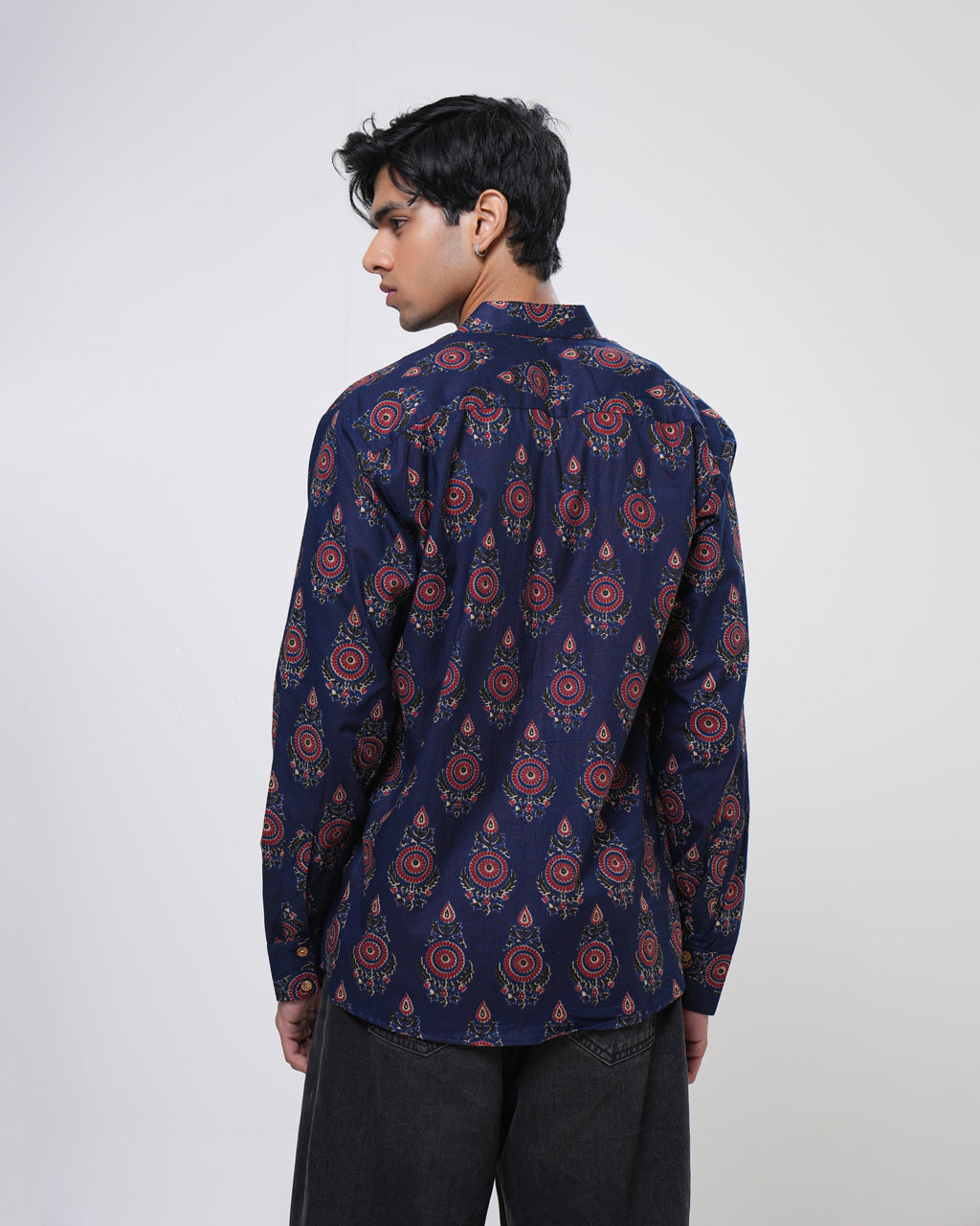 Royal Indigo Printed Men’s Shirt