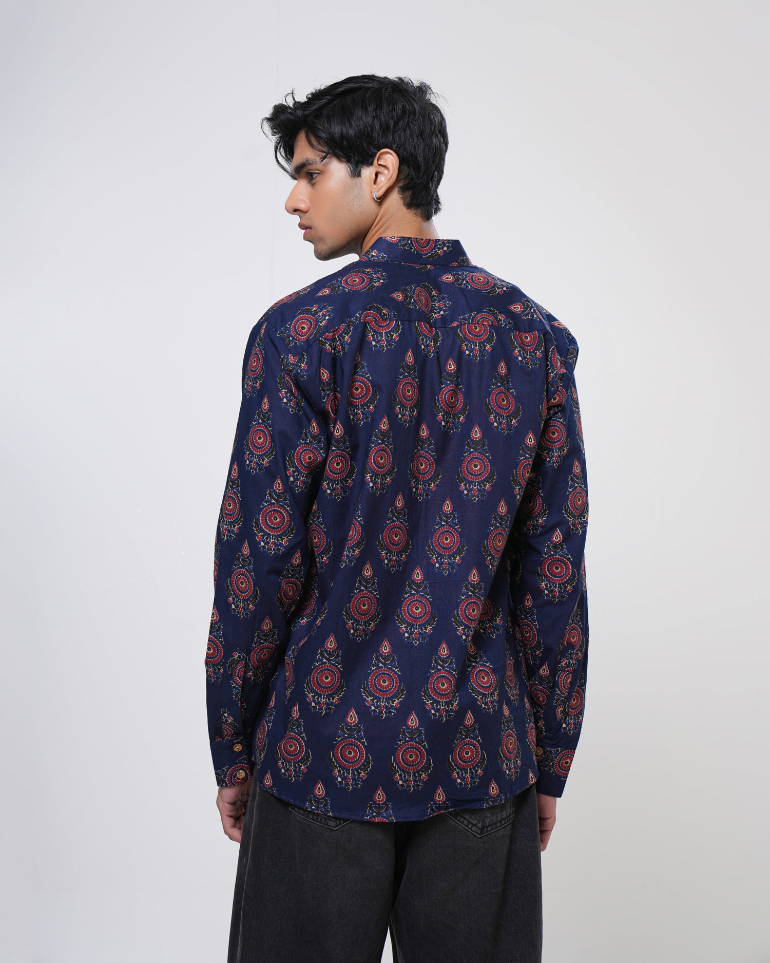 Royal Indigo Printed Men’s Shirt