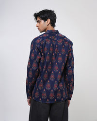 Royal Indigo Printed Men’s Shirt