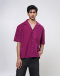 Berry Crane Hand Embroidered Men’s Shirt