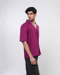 Berry Crane Hand Embroidered Men’s Shirt