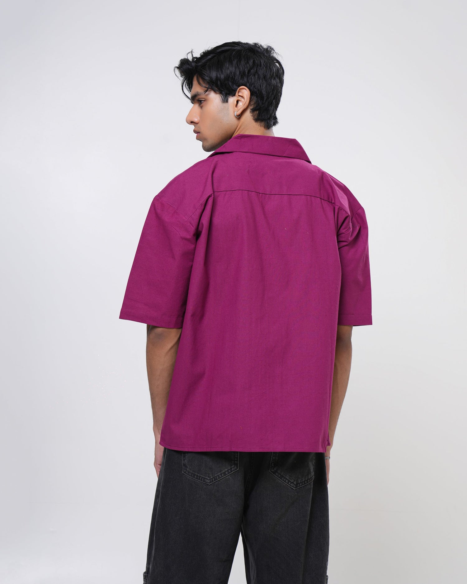 Berry Crane Hand Embroidered Men’s Shirt