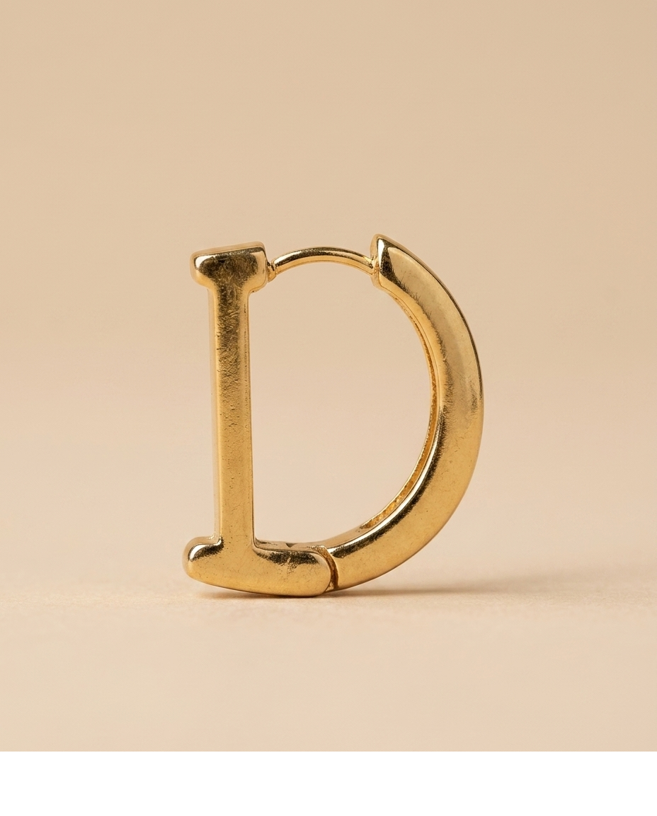 Gold Geometric Bar Huggie Hoop Earrings for Women