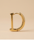 Gold Geometric Bar Huggie Hoop Earrings for Women
