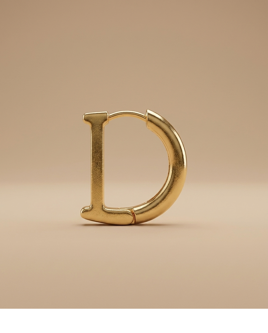 Gold Geometric Bar Huggie Hoop Earrings for Women