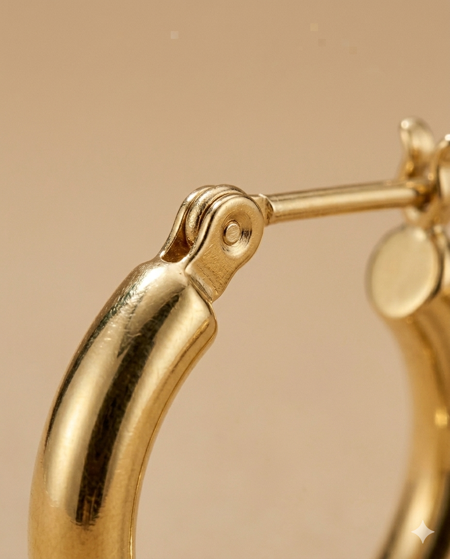 Classic Polished Gold Hoop Earrings for Women