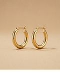 Classic Polished Gold Hoop Earrings for Women