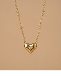 Dainty Heart Charm Necklace for Women