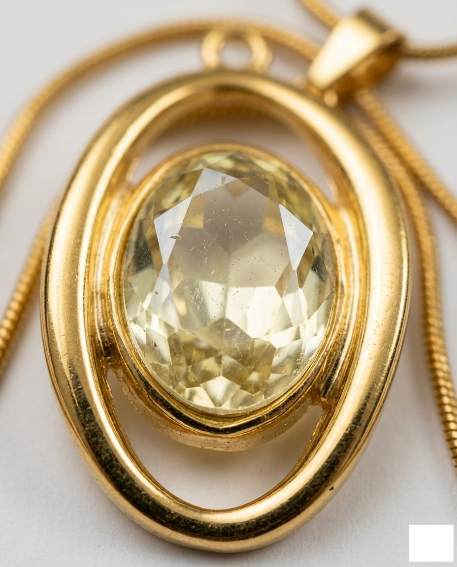 Golden Halo Crystal Pendant Necklace for Women