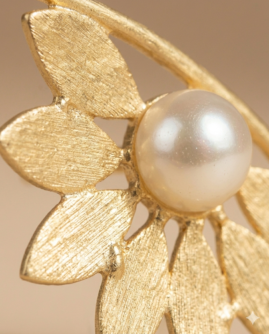 Pearl Flower Ear Cuff Earrings for Women