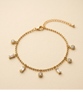 Gold Geometric Crystal Chain Bracelet
