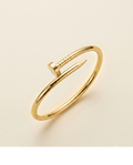 Gold-Tone Minimalist Designer Bangle for Women