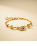 Crystal Evil Eye Gold Rope Bracelet for Women