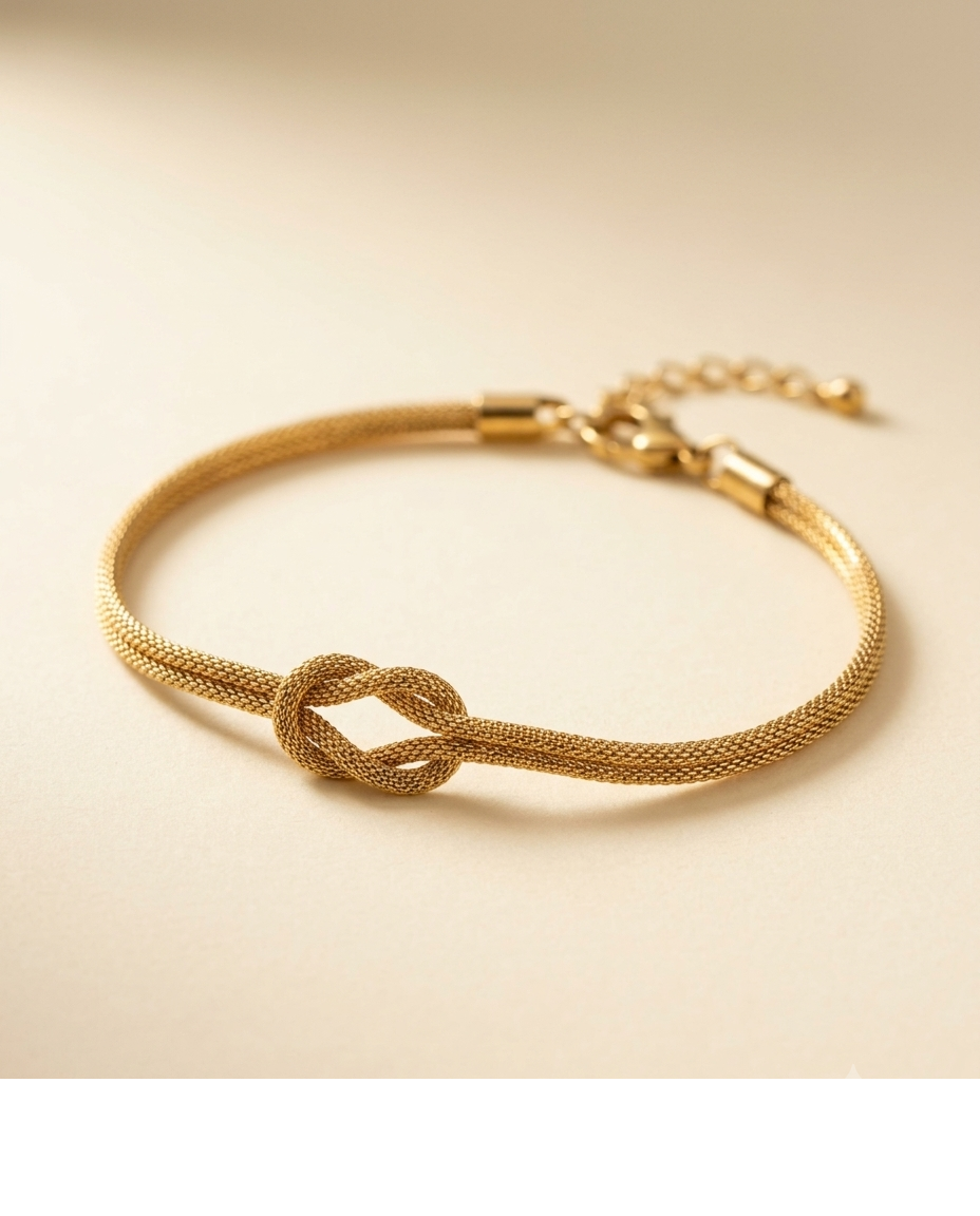 Gold Infinity Knot Chain Bracelet