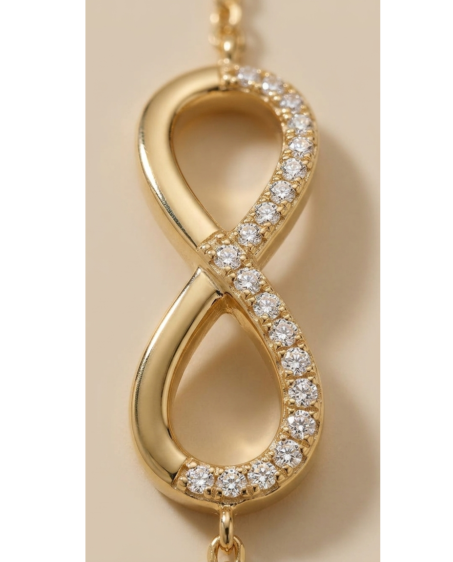 Infinity Crystal Gold Bracelet for Women