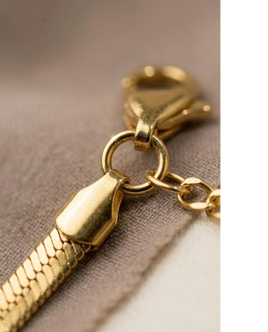 Minimalist Gold Snake Chain Bracelet for Women